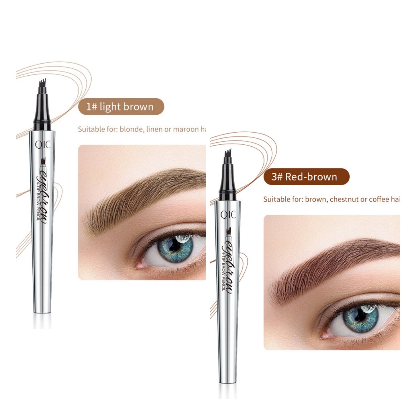 🌸3D waterdichte microblading wenkbrauwpotlood met 4 vorkpunten en tatoeagepen (🔥koop 1, krijg 1 gratis)