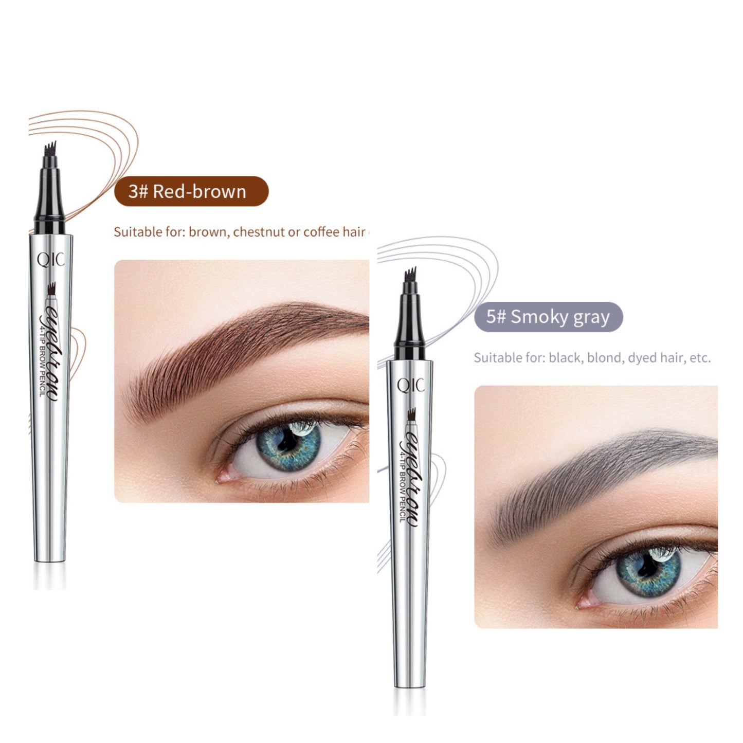 🌸3D waterdichte microblading wenkbrauwpotlood met 4 vorkpunten en tatoeagepen (🔥koop 1, krijg 1 gratis)
