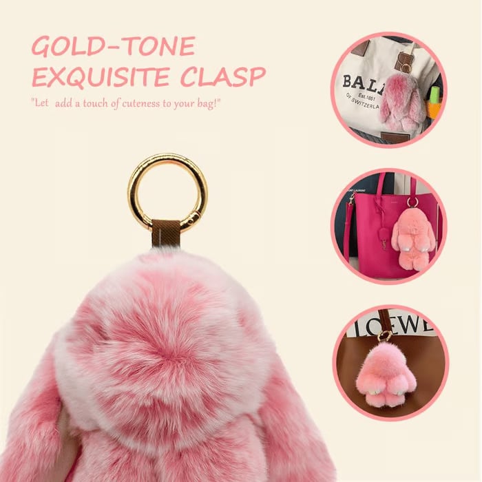 🐰 NU 60% KORTING! 🏆 Handgemaakte zachte konijnenpomponbedeltjes – Schattig ontwerp, hoogwaardig garen & perfect voor tassen/sleutels 🎀