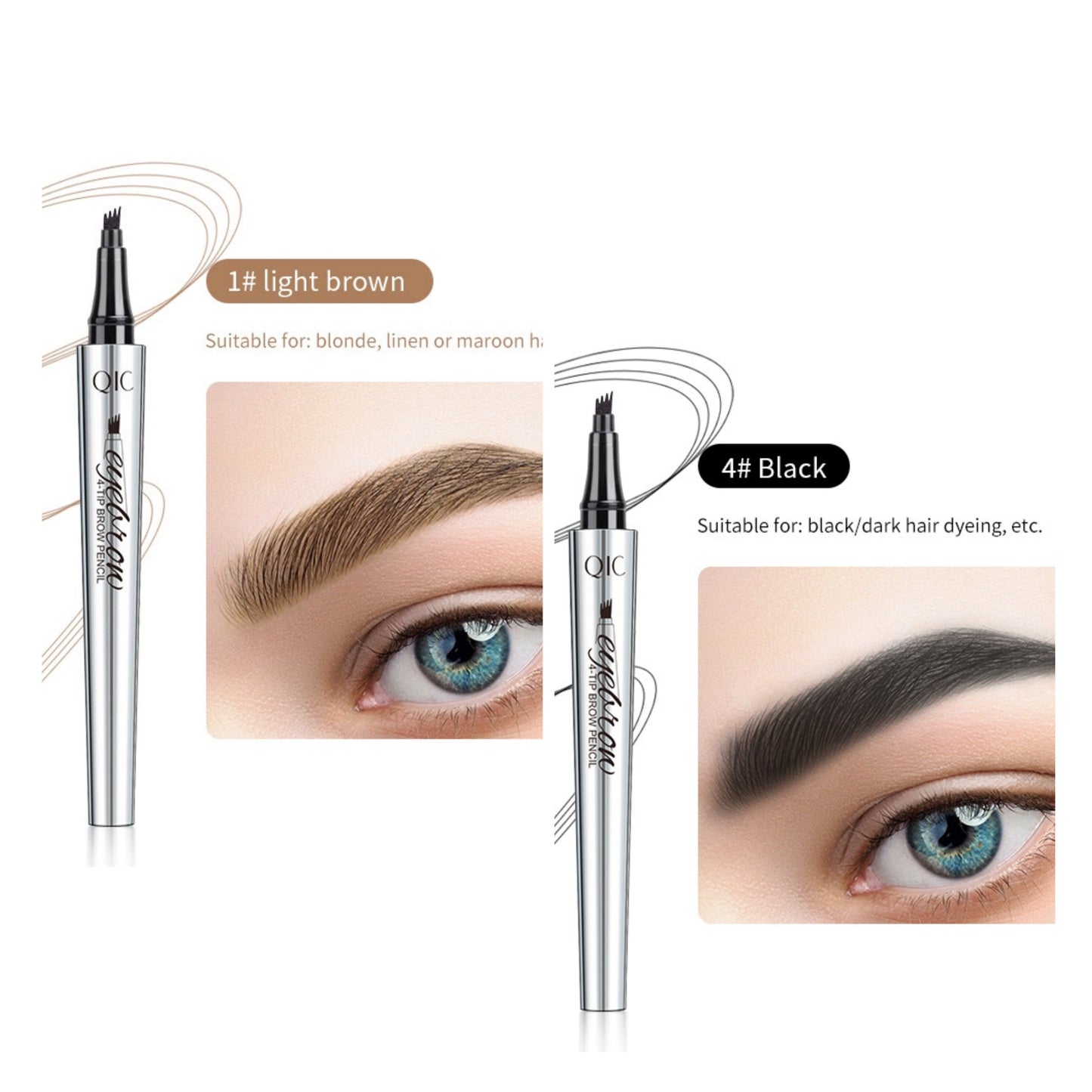 🌸3D waterdichte microblading wenkbrauwpotlood met 4 vorkpunten en tatoeagepen (🔥koop 1, krijg 1 gratis)