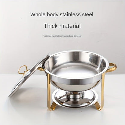 🔥 NU 60% KORTING! 🎄 Buffetset van roestvrij staal met chafing dish - Gelijkmatige hitte en duurzaam, perfect voor feestdagen en feestjes ✨