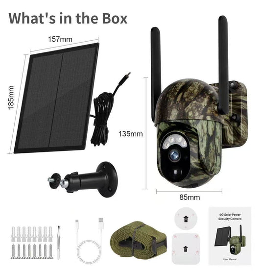 🔥🎥 4G LTE Draadloze Zonne-energie Bewakingscamera CB114S – 💎 2K HD Real-Time Preview, 360° Panoramische Dekking, Geen Wi-Fi Vereist, Afstandsbediening via App, Waterdicht, Bewegingsdetectie, Nachtzicht, Geschikt voor Buitengebruik