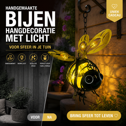 🐝 Buiten Hangend Zonne-energie Bij Licht - Het Perfecte Cadeau Voor Plantenliefhebbers, Mama's Of Iedereen Die Glimlacht❤️