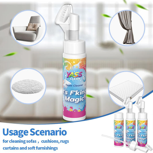 ⏳LAATSTE DAG – KOOP 2, KRIJG 1 GRATIS!!💖Yass Clean Magic schuimreiniger voor tapijten en meubelbekleding – verwijdert vlekken en geurtjes van huisdieren, inclusief reinigingsborstel🧼🪄