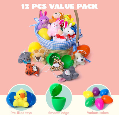 🐰 NU 60% KORTING! 🥚 Voorgevulde paaseieren met knuffeldieren – Zachte pluche vulling, kleurrijk en perfect voor eierjachten 🐣