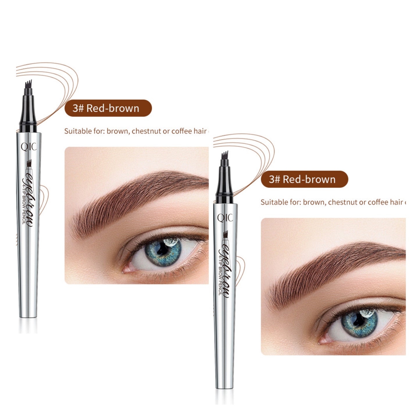 🌸3D waterdichte microblading wenkbrauwpotlood met 4 vorkpunten en tatoeagepen (🔥koop 1, krijg 1 gratis)