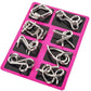 🔥55% korting🔥Metallische puzzelringen, acht sets blauw