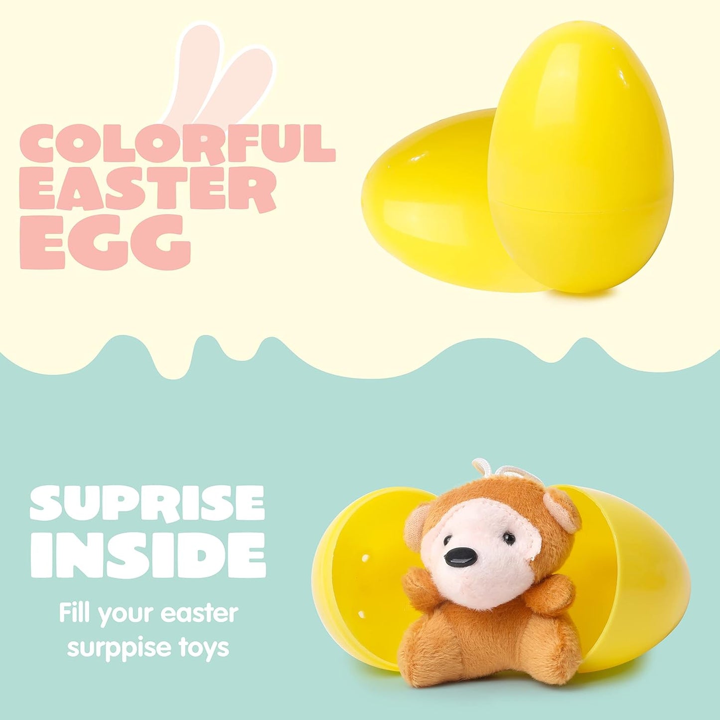 🐰 NU 60% KORTING! 🥚 Voorgevulde paaseieren met knuffeldieren – Zachte pluche vulling, kleurrijk en perfect voor eierjachten 🐣