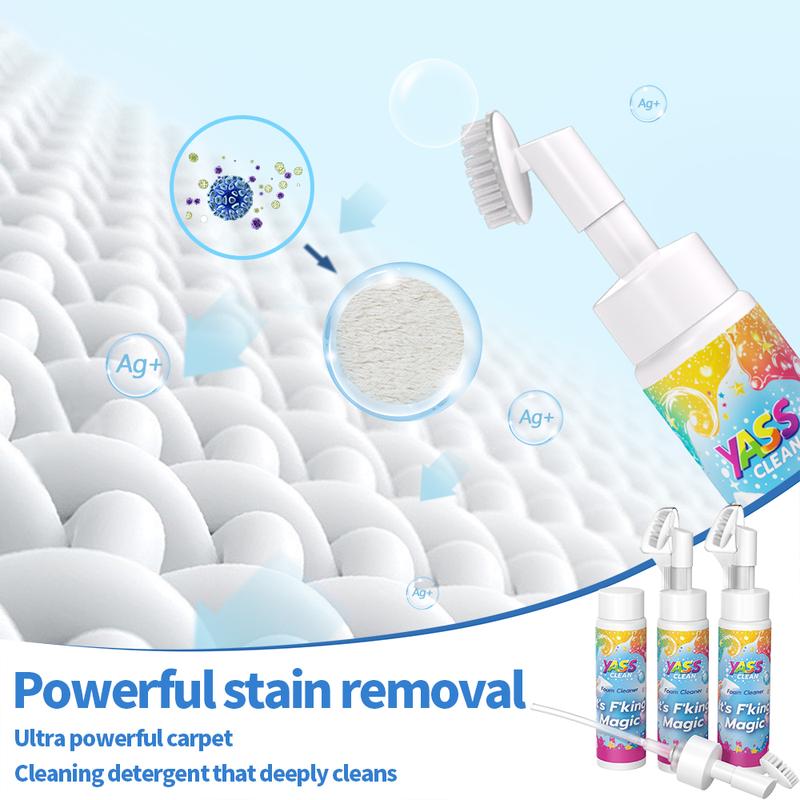 ⏳LAATSTE DAG – KOOP 2, KRIJG 1 GRATIS!!💖Yass Clean Magic schuimreiniger voor tapijten en meubelbekleding – verwijdert vlekken en geurtjes van huisdieren, inclusief reinigingsborstel🧼🪄