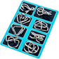 🔥55% korting🔥Metallische puzzelringen, acht sets blauw