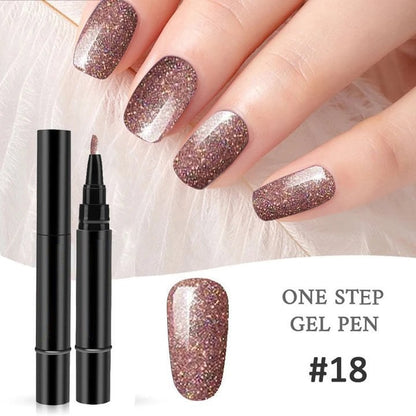 💅 KOOP 1, KRIJG 1 GRATIS! ✨ One Step Nail Gel Pen – Inclusief gratis mini UV-nagellamp – Geen basis- of topcoat nodig – perfect voor doe-het-zelf manicures onderweg 🎨💡✨
