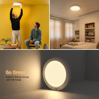 💥Grote Uitverkoop - 50% Korting💡 Oplaadbare Bewegingssensor Plafondlamp met Afstandsbediening - Magnetische Draadloze Plafondlamp op Batterij