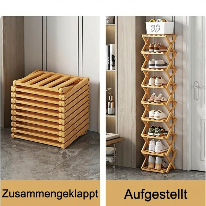 🔈🔈60% KORTING!!👟Duurzaam, opvouwbaar bamboe schoenenrek