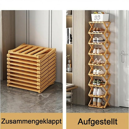 🔈🔈60% KORTING!!👟Duurzaam, opvouwbaar bamboe schoenenrek