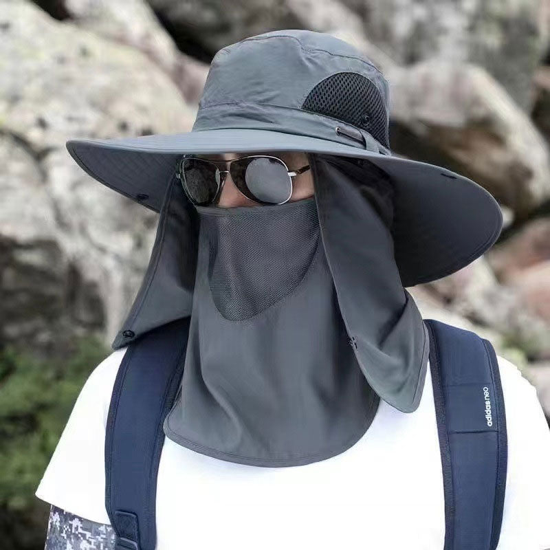 Professionele outdoor zonnehoed 🛡️ UPF50+ brede rand + gezichtsmasker, ademend ontwerp, bescherming tegen zon en insecten, de eerste keuze voor zomerse wandelingen 🥾