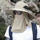 Professionele outdoor zonnehoed 🛡️ UPF50+ brede rand + gezichtsmasker, ademend ontwerp, bescherming tegen zon en insecten, de eerste keuze voor zomerse wandelingen 🥾