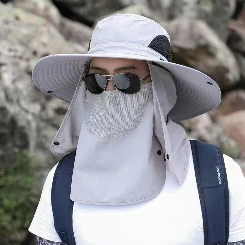 Professionele outdoor zonnehoed 🛡️ UPF50+ brede rand + gezichtsmasker, ademend ontwerp, bescherming tegen zon en insecten, de eerste keuze voor zomerse wandelingen 🥾