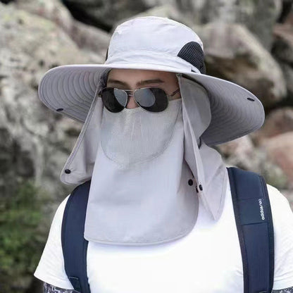 Professionele outdoor zonnehoed 🛡️ UPF50+ brede rand + gezichtsmasker, ademend ontwerp, bescherming tegen zon en insecten, de eerste keuze voor zomerse wandelingen 🥾