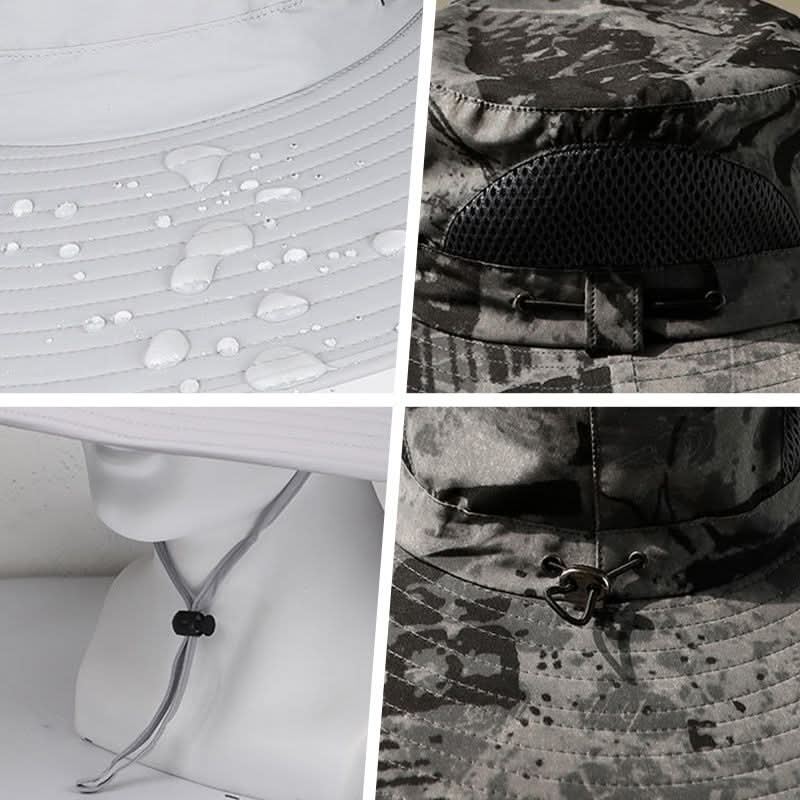 🏃‍🎣2025 zomer bestseller💥Zonnebescherming vissershoed met 2 afneembare zonnevakken(🚀55% korting)