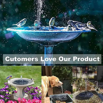 💧 NU 60% KORTING! ☀️ Fonteinpomp op zonne-energie voor vogelbad – 1,4W zonnepaneel, 4 sproeiers en dompelpomp voor vijver, tuin en zwembad 🐦
