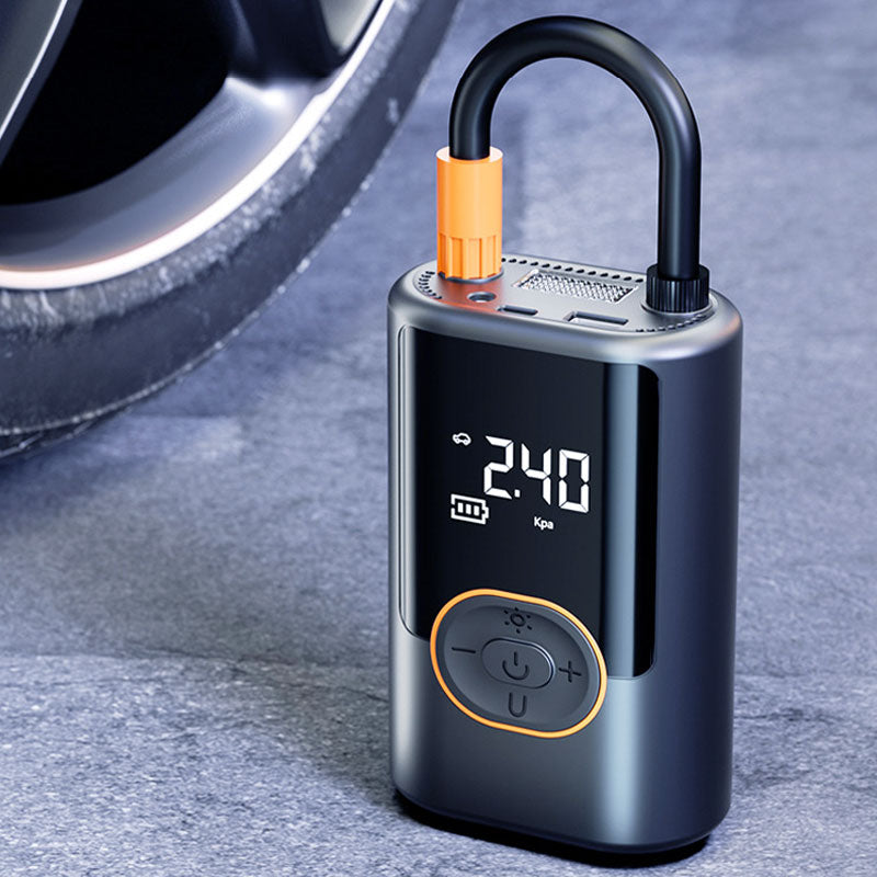 🚗NU 60% KORTING🔥 Multifunctionele draagbare autobandenpomp met verlichting