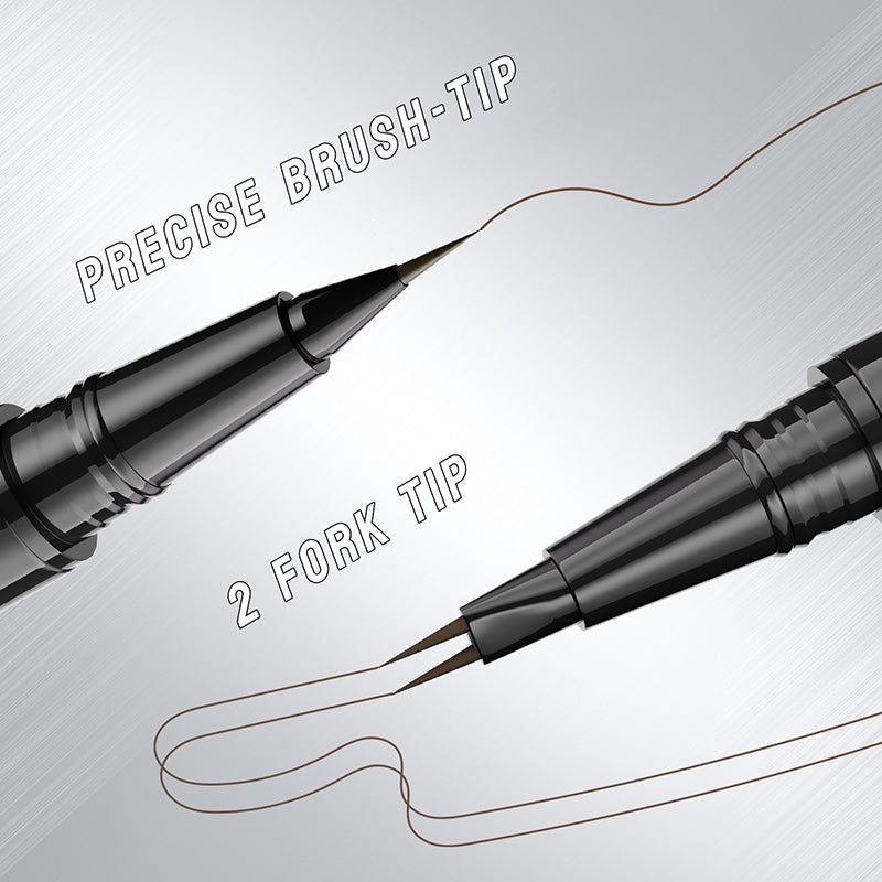 2 in 1 Vloeibaar Wenkbrauwpotlood - Waterproof & Zweetbestendig