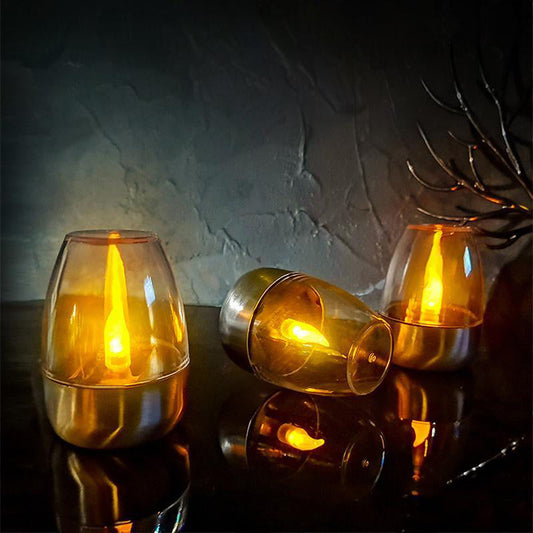 🕯️ KOOP 2, KRIJG 1 GRATIS! ☀️ Set van 6 LED-tafellampen op zonne-energie – Vlamloos & Waterdicht, Automatisch aan/uit met schemersensor voor tuin & feestjes 🏕️