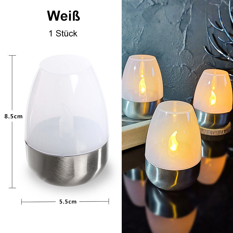 🕯️ KOOP 2, KRIJG 1 GRATIS! ☀️ Set van 6 LED-tafellampen op zonne-energie – Vlamloos & Waterdicht, Automatisch aan/uit met schemersensor voor tuin & feestjes 🏕️