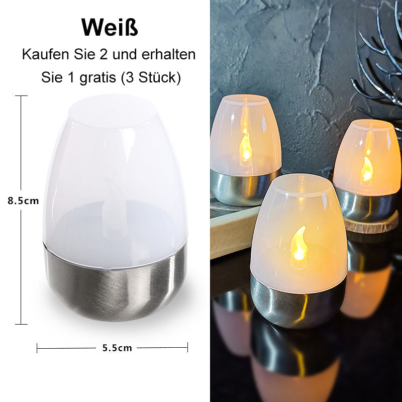 🕯️ KOOP 2, KRIJG 1 GRATIS! ☀️ Set van 6 LED-tafellampen op zonne-energie – Vlamloos & Waterdicht, Automatisch aan/uit met schemersensor voor tuin & feestjes 🏕️
