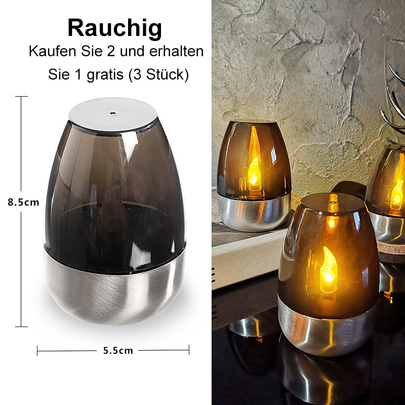 🕯️ KOOP 2, KRIJG 1 GRATIS! ☀️ Set van 6 LED-tafellampen op zonne-energie – Vlamloos & Waterdicht, Automatisch aan/uit met schemersensor voor tuin & feestjes 🏕️