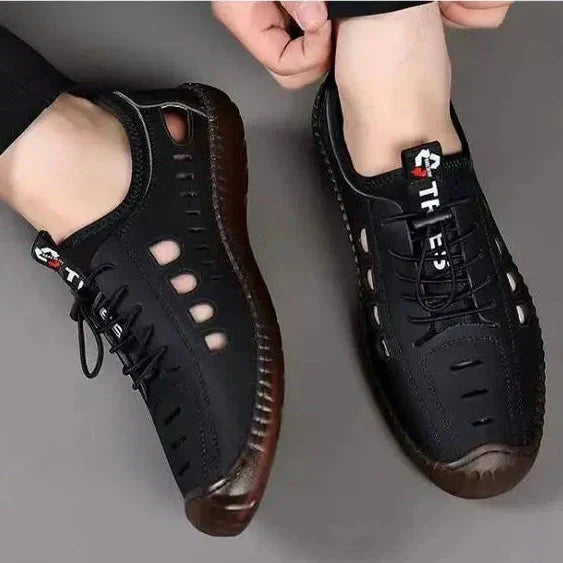 🥾 TIJDELIJKE AANBIEDING: 50% KORTING! ✨ Wandelschoenen zonder veters – zacht leer, ademend, antislip 🏔️