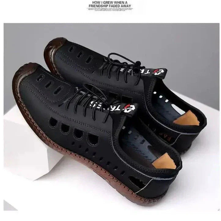 🥾 TIJDELIJKE AANBIEDING: 50% KORTING! ✨ Wandelschoenen zonder veters – zacht leer, ademend, antislip 🏔️