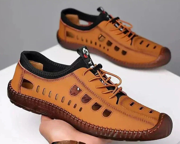 🥾 TIJDELIJKE AANBIEDING: 50% KORTING! ✨ Wandelschoenen zonder veters – zacht leer, ademend, antislip 🏔️