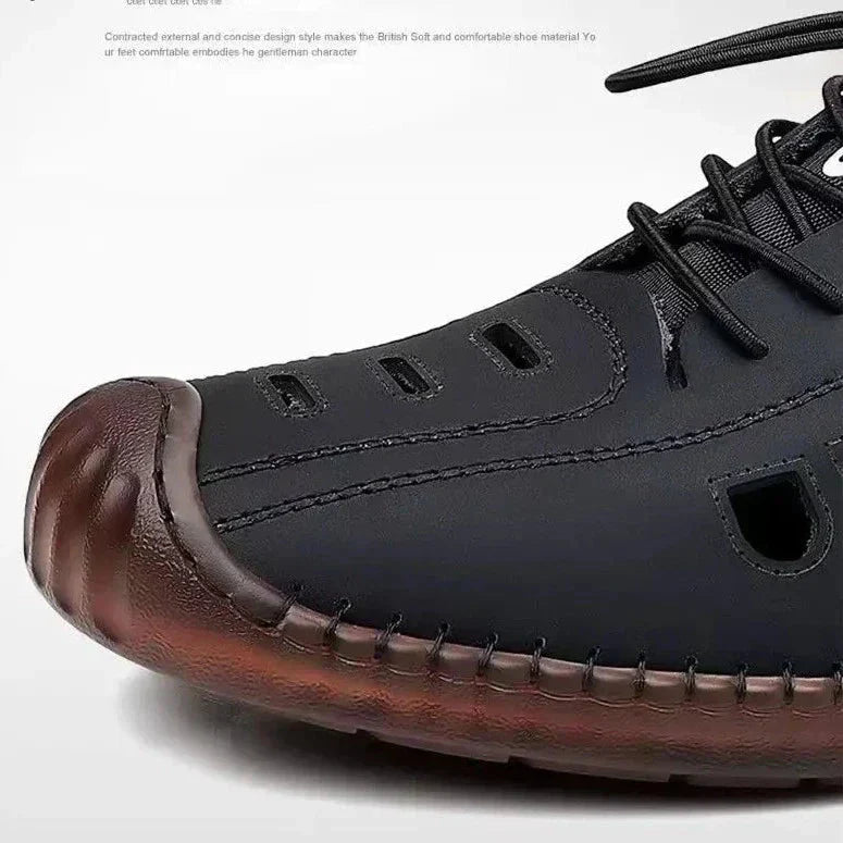 🥾 TIJDELIJKE AANBIEDING: 50% KORTING! ✨ Wandelschoenen zonder veters – zacht leer, ademend, antislip 🏔️