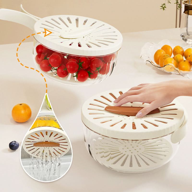 🔥2025 Bestseller🍅Multifunctionele afdruipmand - Keukengereedschapmand Salademand