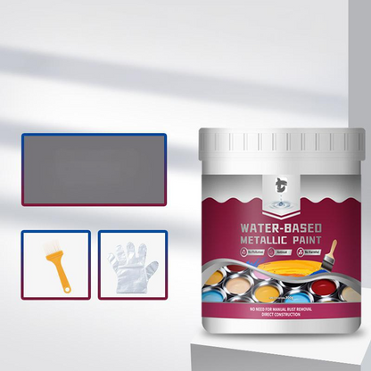 🔥50% KORTING!🏠Rust Converter Metallic Paint – Eén laag houdt roest tegen, schuren of dampen niet nodig. Droogt op tot een strakke metalen afwerking. Perfect voor tuingereedschap en hekken. 🔨🛡️