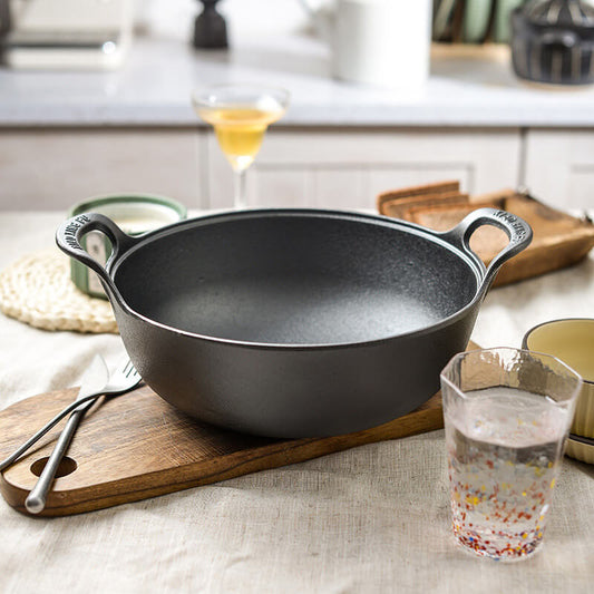 🍳Het is de laatste dag van de campagne🔥Ongecoate dikke ijzeren pot (🚀55% korting)