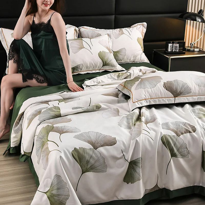 🛏Bestseller 2025🔥Verkoelende, ademende bloemenlakenset van 4 stuks (🚀55% korting)