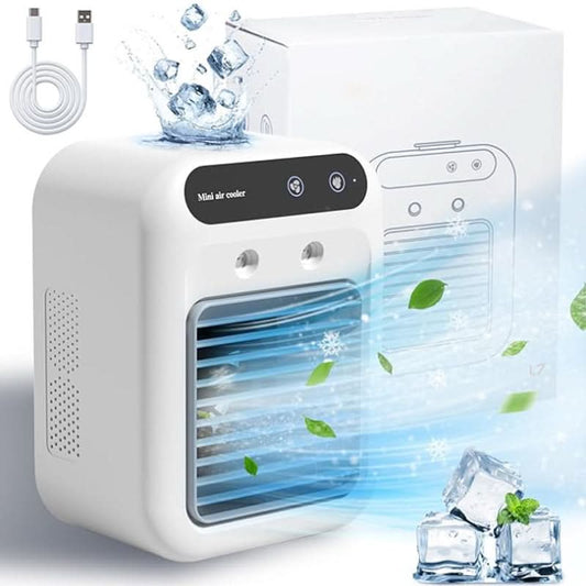 ❄️55% korting🌬️ Mini-luchtkoeler 3-in-1 – Koelt, bevochtigt en geeft een heerlijke geur! Perfect voor op je bureau en in je slaapkamer