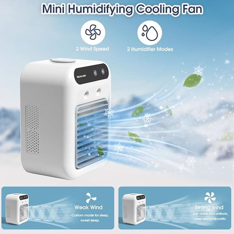 ❄️55% korting🌬️ Mini-luchtkoeler 3-in-1 – Koelt, bevochtigt en geeft een heerlijke geur! Perfect voor op je bureau en in je slaapkamer