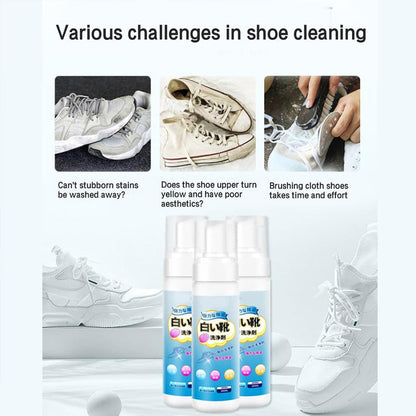 👟 TIJDELIJK 50% KORTING! 🧴 Universele schoenreiniger van schuim zonder naspoelen – 200 ml, draagbaar, snel, mild 🧼