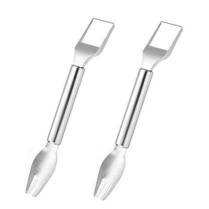 🔥 Koop 1 krijg 1 gratis🔥2-in-1 roestvrijstalen fruitsnijder met vork