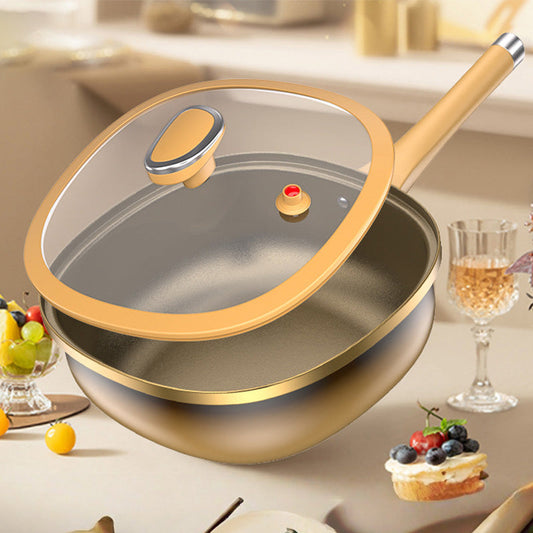 🔥55% tijdelijke korting🍳 30 cm titanium steelpan met antiaanbaklaag en deksel