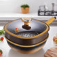 🔥55% tijdelijke korting🍳 30 cm titanium steelpan met antiaanbaklaag en deksel