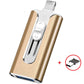 64 GB Micro USB + MFi-gecertificeerde Lightning + 8-pins + USB 3.0 ⚡4-in-1-geheugen voor iPhone/iPad/Android/PC⚡