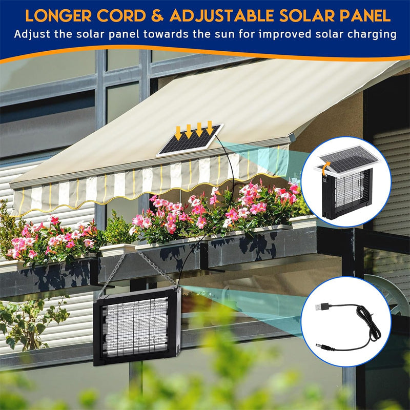 🦟 NU 50% KORTING! ☀️ Krachtige zonne-energie-insectenverdelger van 3500 V – voor binnen en buiten, waterdicht en zonder chemicaliën voor effectieve bescherming 🏠