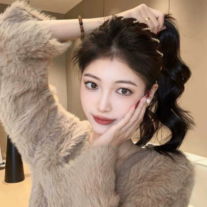 🔥Hete uitverkoop🔥Vintage hoge Cranium kunstmatige parel haarband (55% korting)