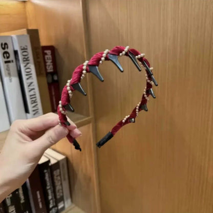 🔥Hete uitverkoop🔥Vintage hoge Cranium kunstmatige parel haarband (55% korting)