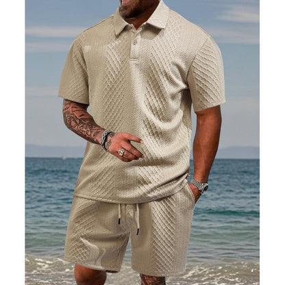 👕 Herenpak met ruitjesprint ✨ Makkelijk te combineren, casual en losse pasvorm, veelzijdige kraag, één stuk is alles wat je nodig hebt voor thuis of een dagje uit 🛋️