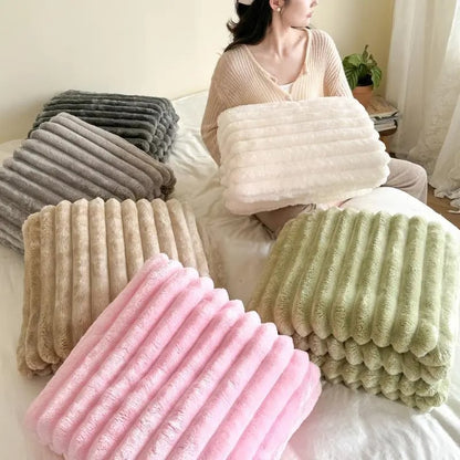 🍂 Herfstuitverkoop – 55% korting! 🛏️ Dik pluche dekentje met konijnenmotief en melkfluwelen hoes 🫧 Dompel jezelf onder in ultiem comfort